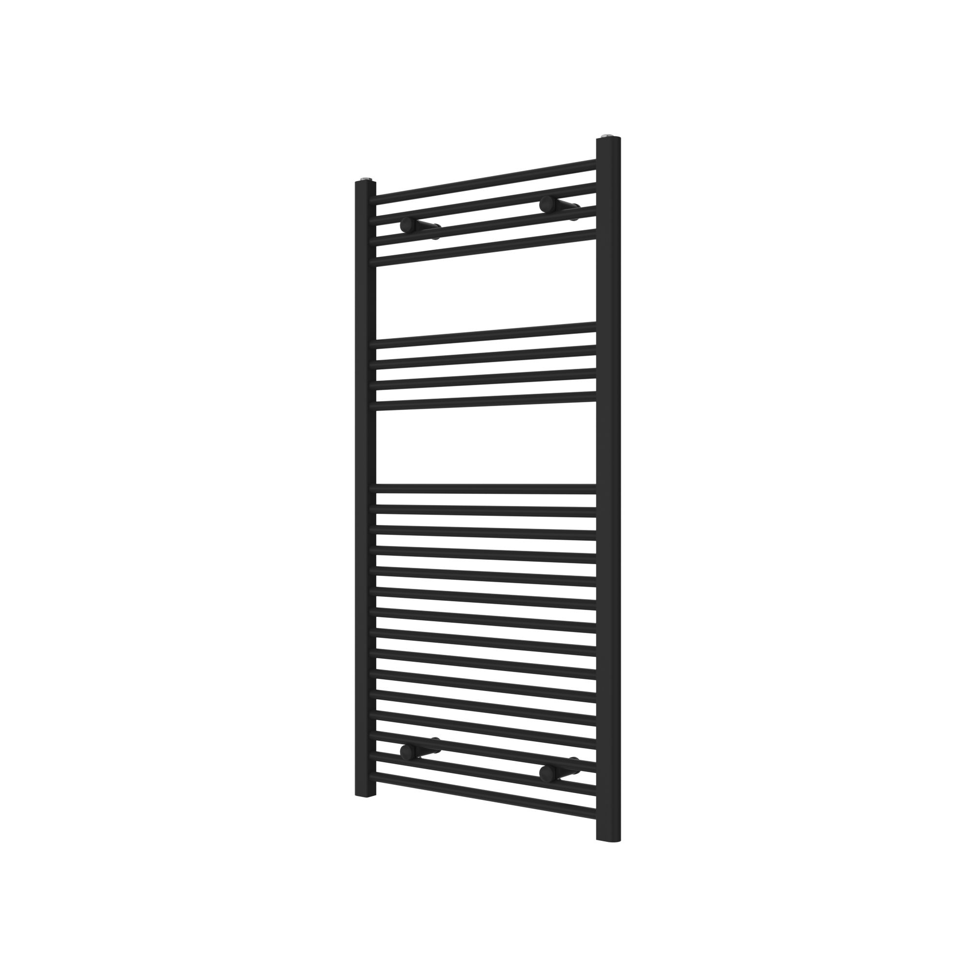 Flomasta Flat, Black Vertical Flat Towel radiator (W)600mm x (H)1200mm