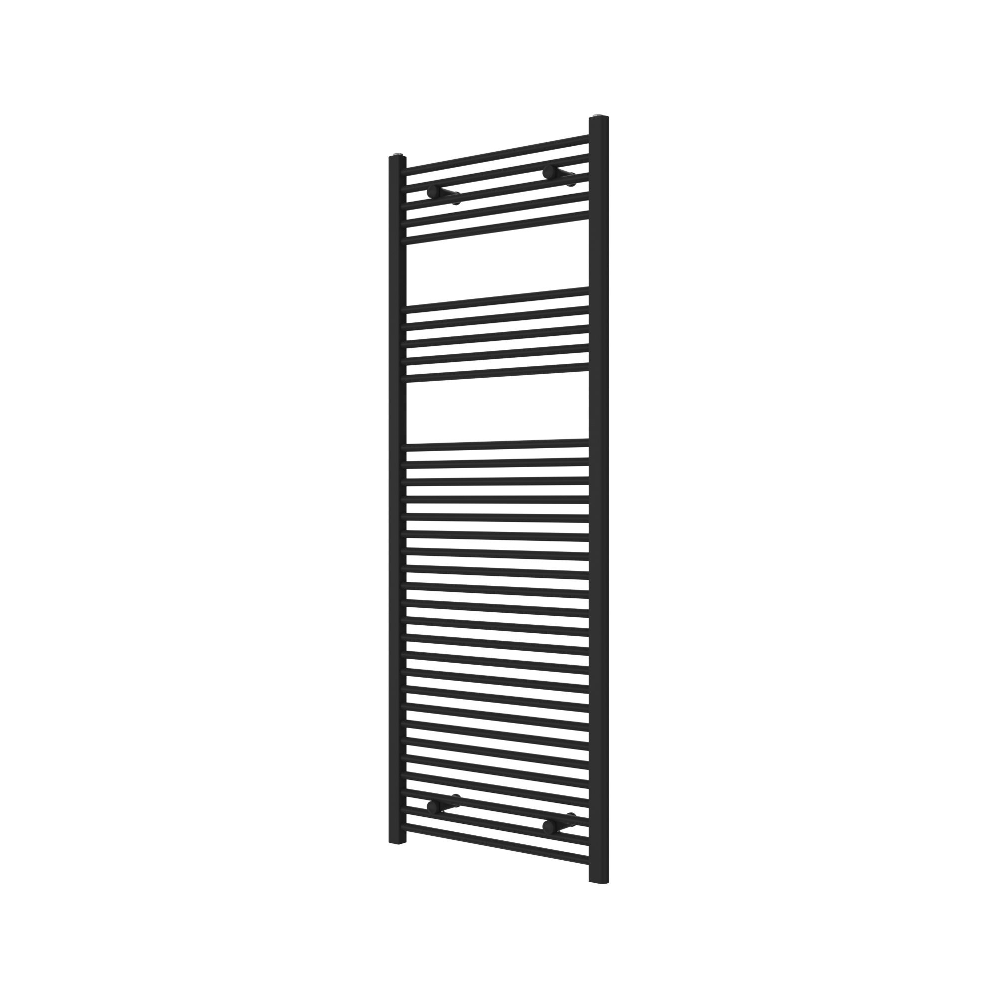 Flomasta Flat, Black Vertical Flat Towel radiator (W)600mm x (H)1600mm