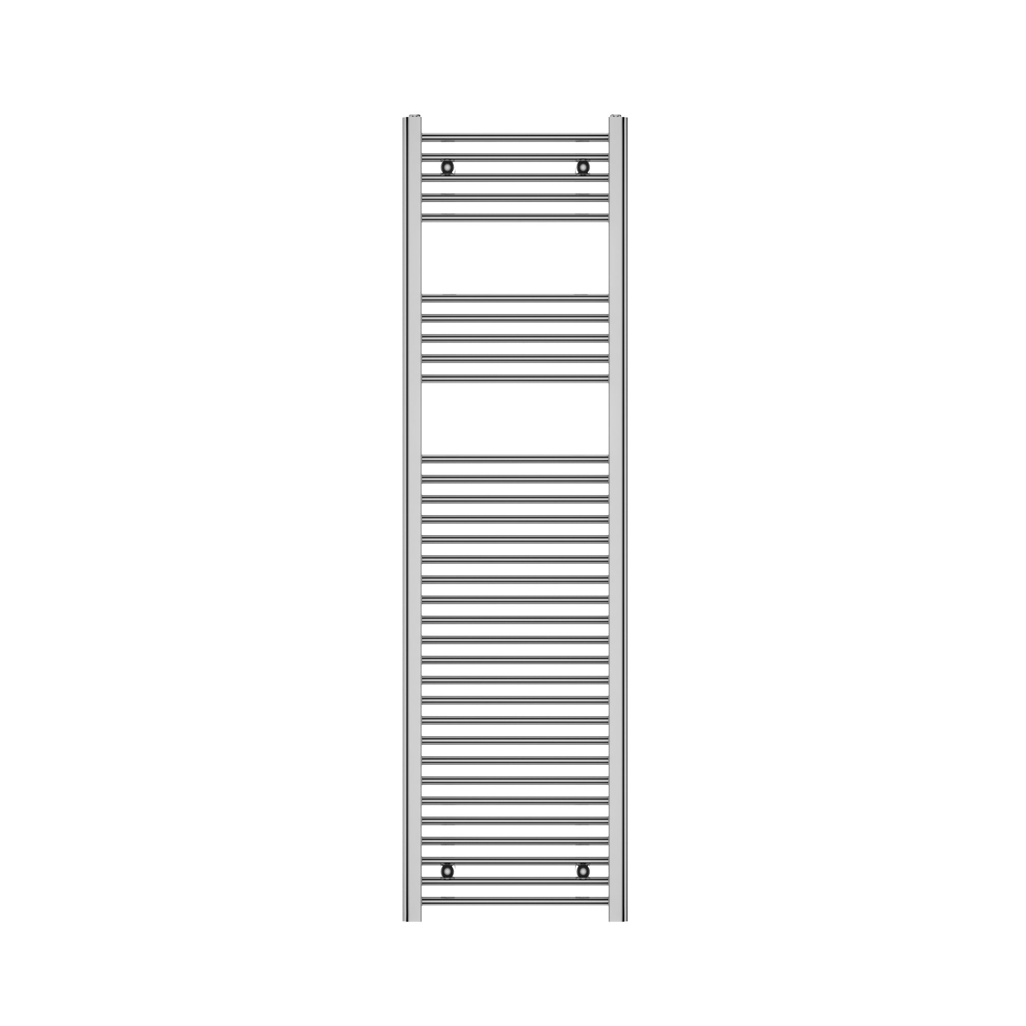 Flomasta Flat Chrome effect Vertical Flat Towel radiator (W)450mm x (H)1600mm