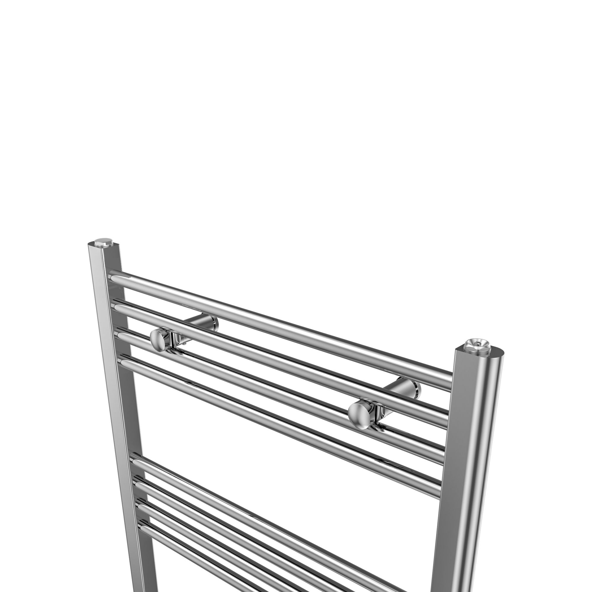 Flomasta Flat Chrome effect Vertical Flat Towel radiator (W)600mm x (H)1000mm