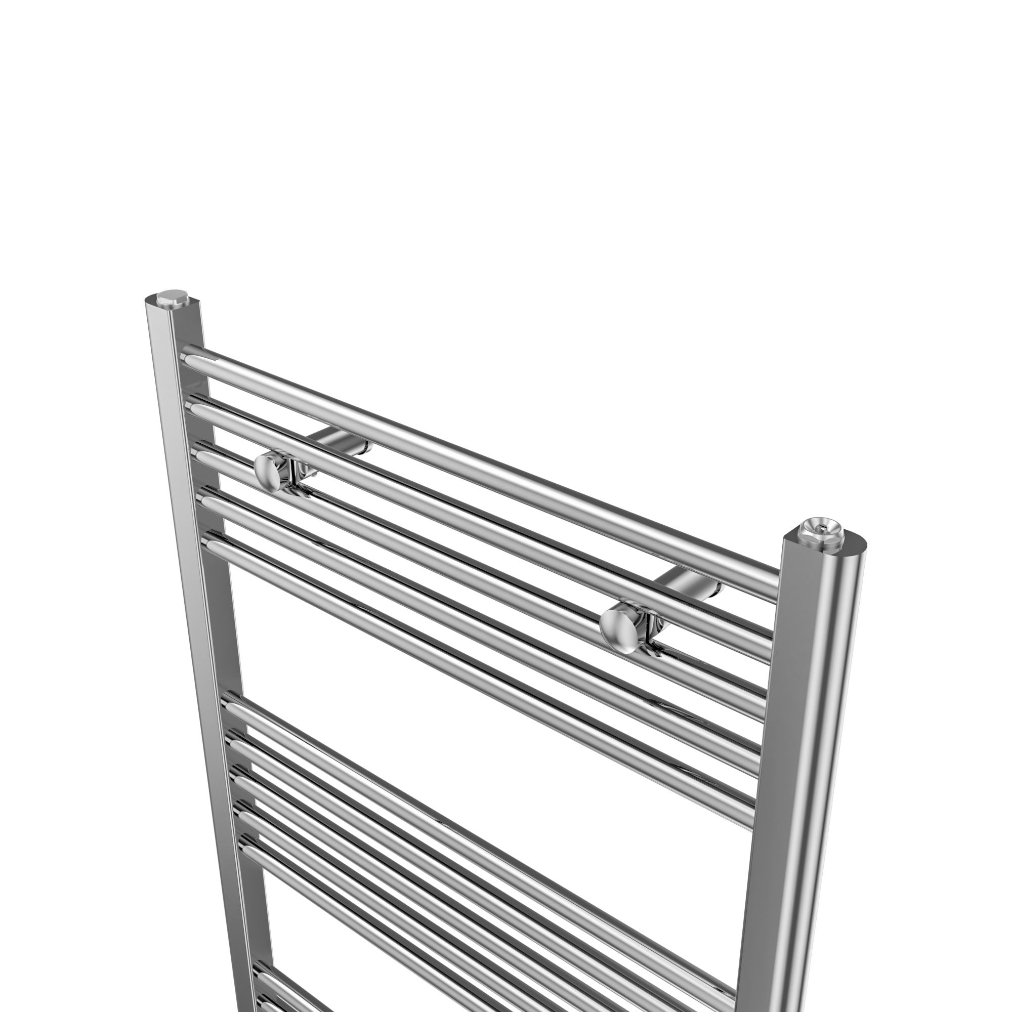 Flomasta Flat Chrome effect Vertical Flat Towel radiator (W)600mm x (H)1600mm