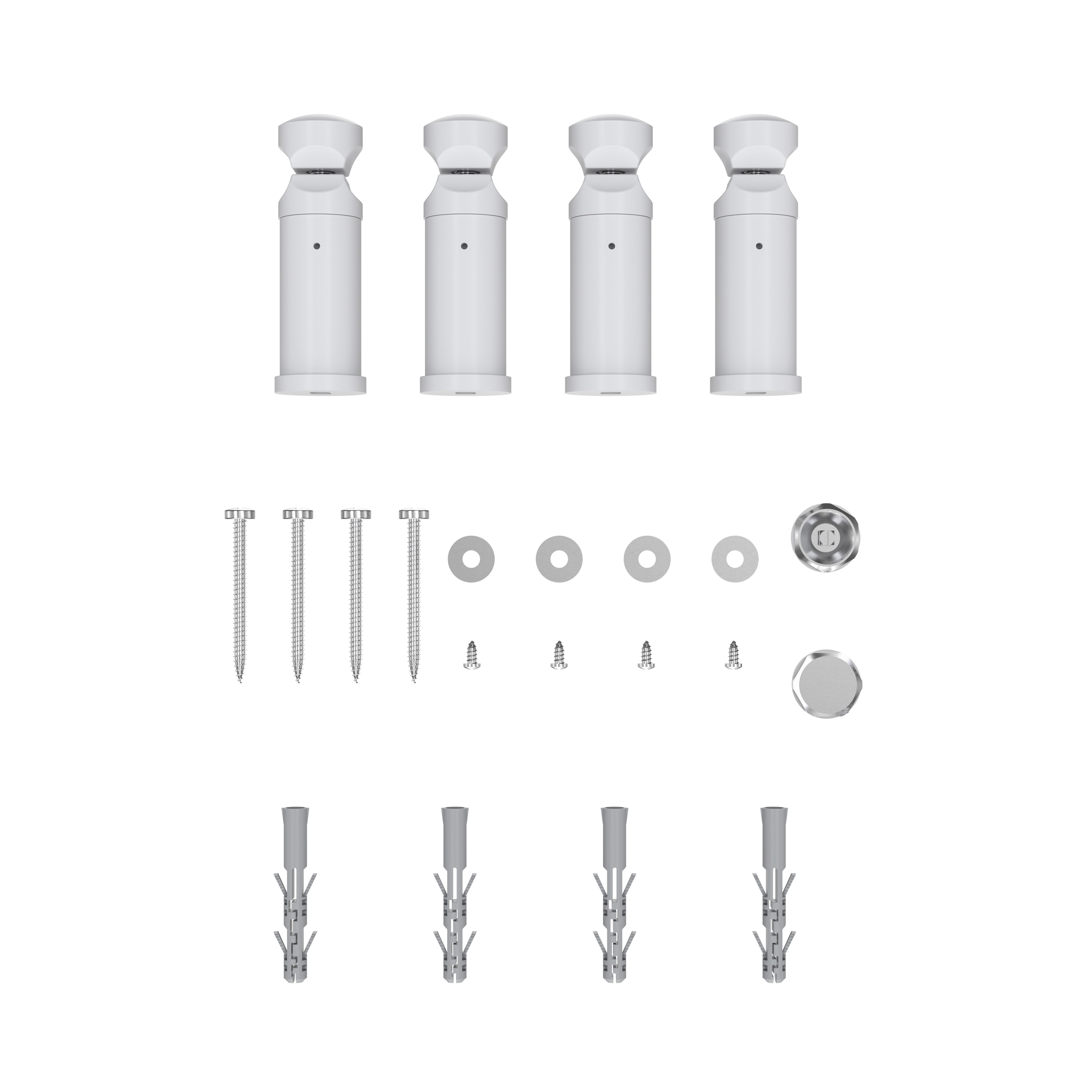 Flomasta Flat, White Vertical Flat Towel radiator (W)450mm x (H)1200mm