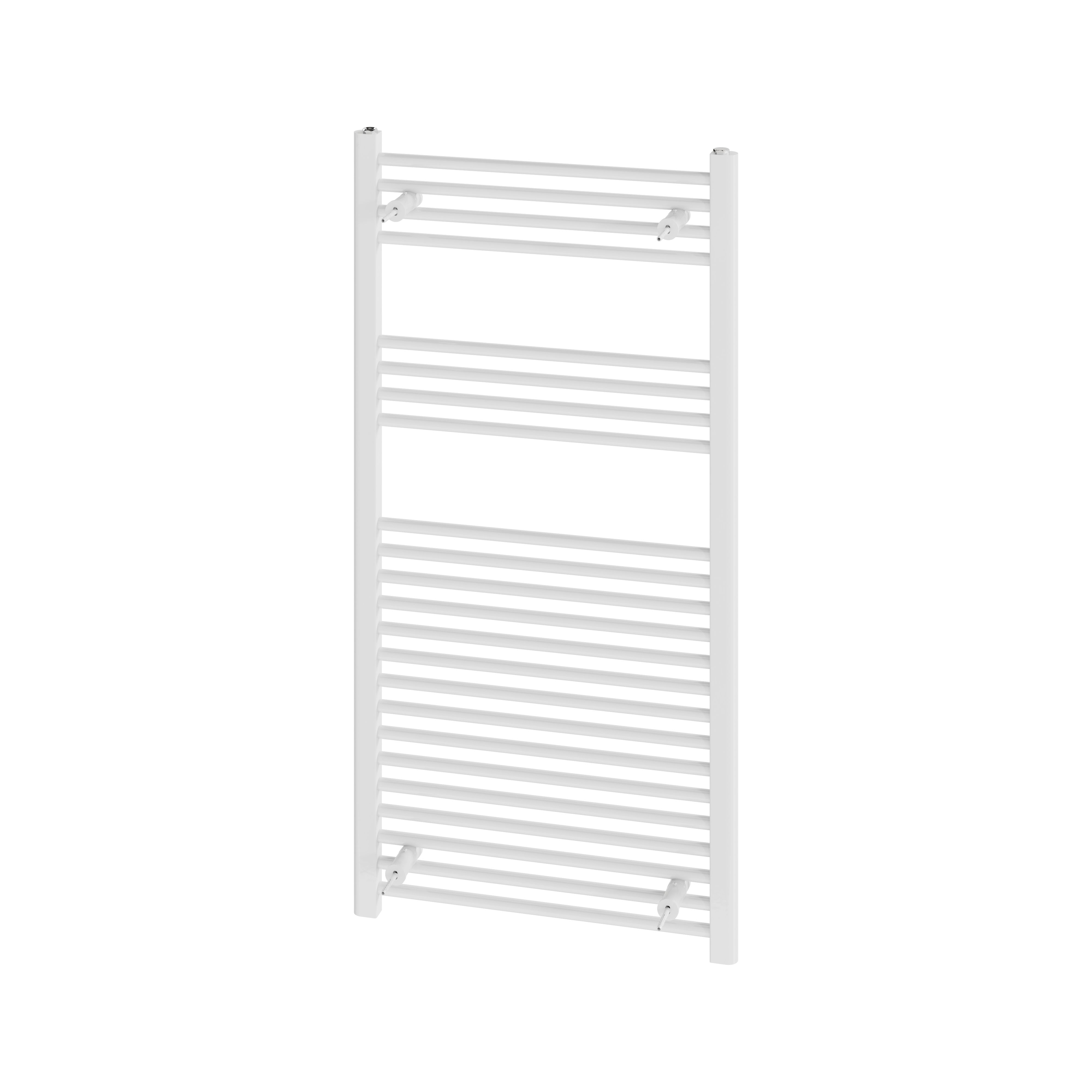 Flomasta Flat, White Vertical Flat Towel radiator (W)600mm x (H)1200mm
