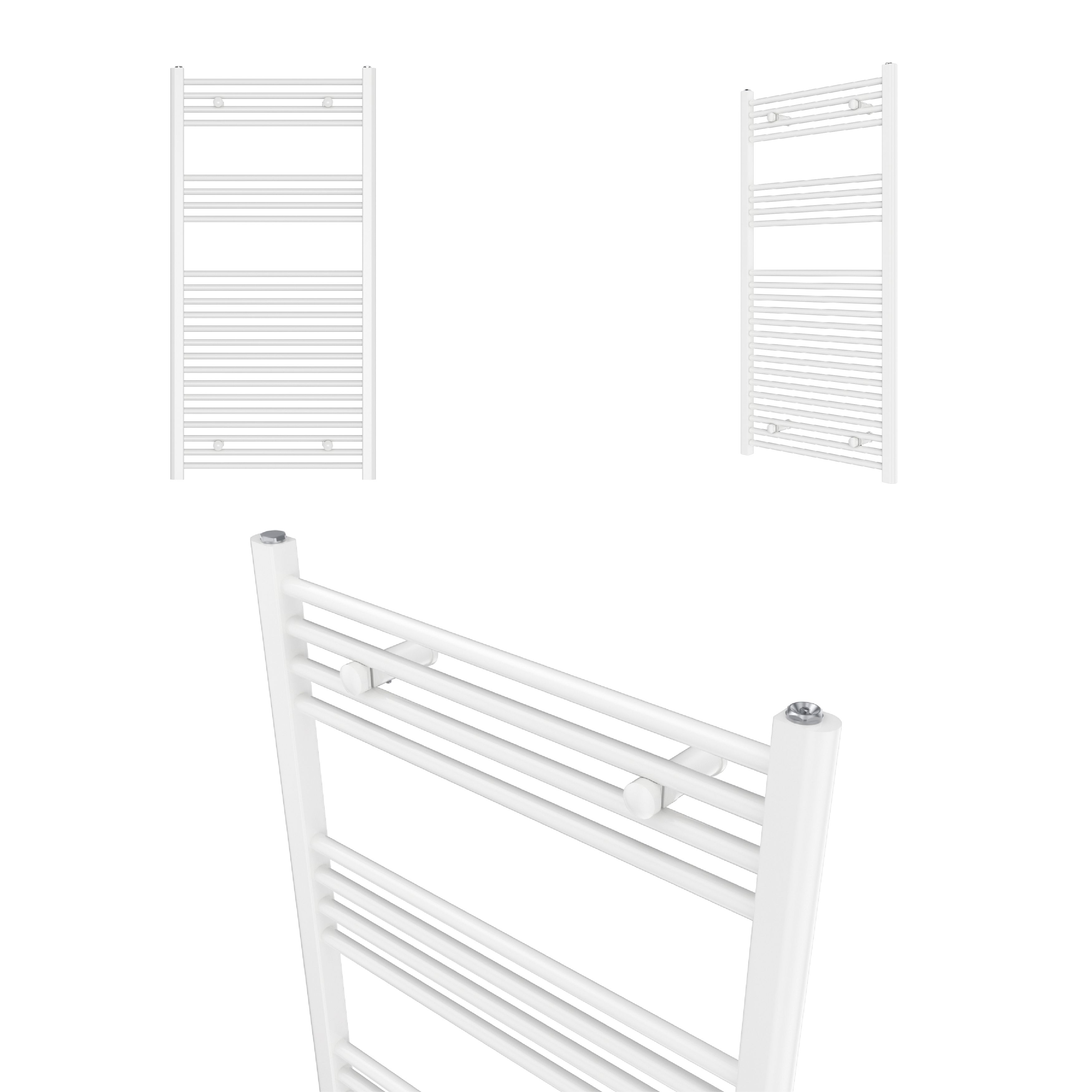 Flomasta Flat, White Vertical Flat Towel radiator (W)600mm x (H)1200mm