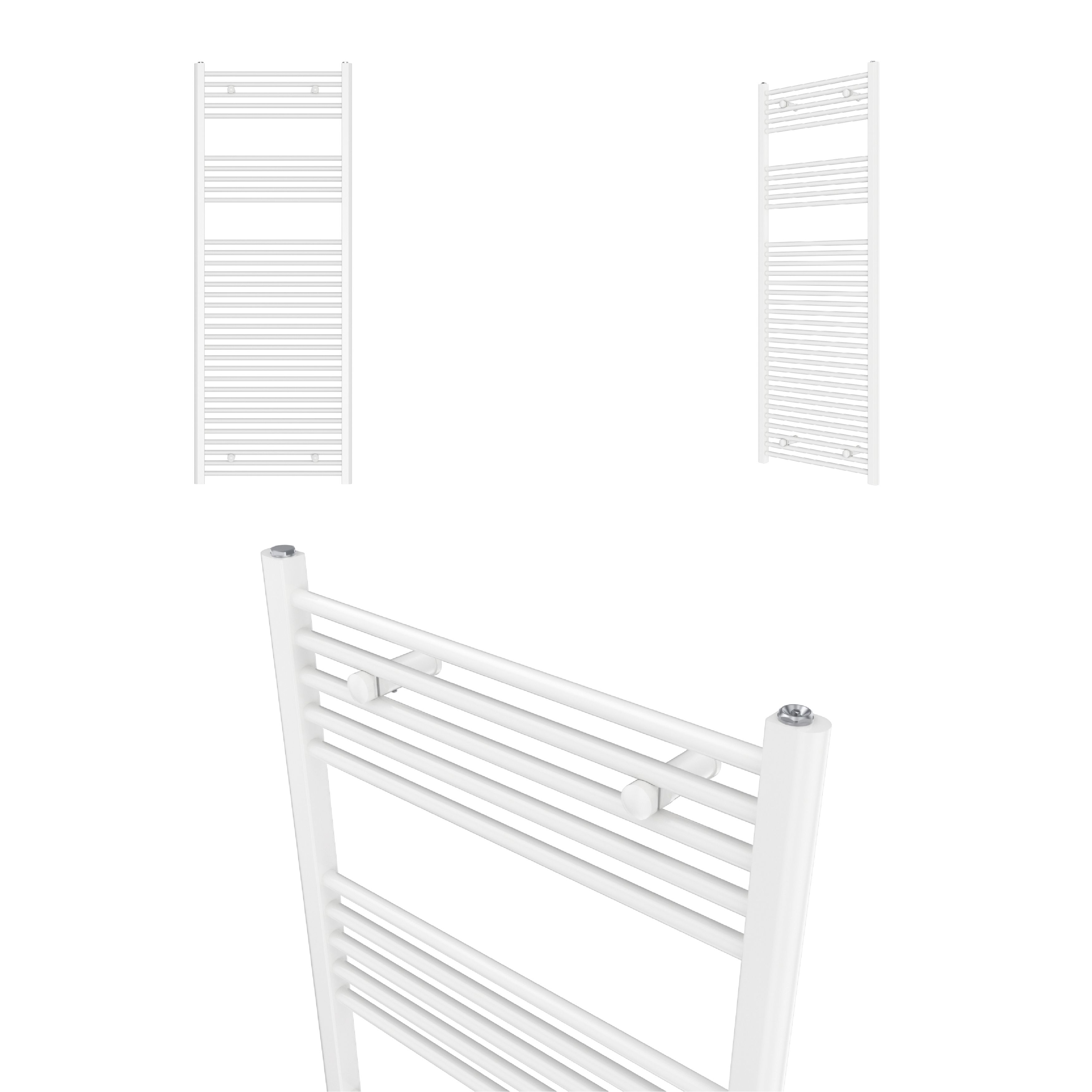 Flomasta Flat, White Vertical Flat Towel radiator (W)600mm x (H)1600mm
