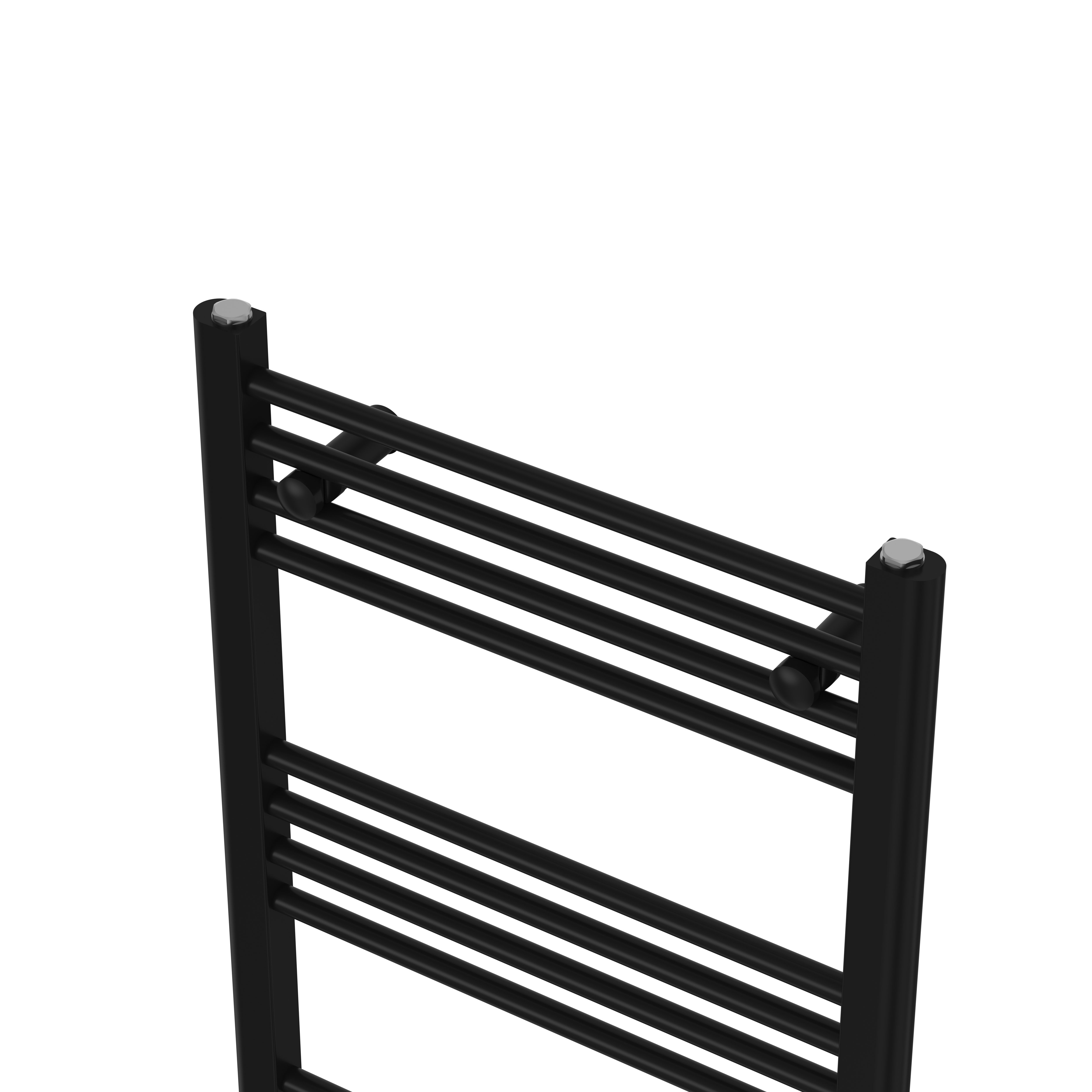Flomasta Galene Black Electric Flat Towel warmer (W)500mm x (H)1000mm