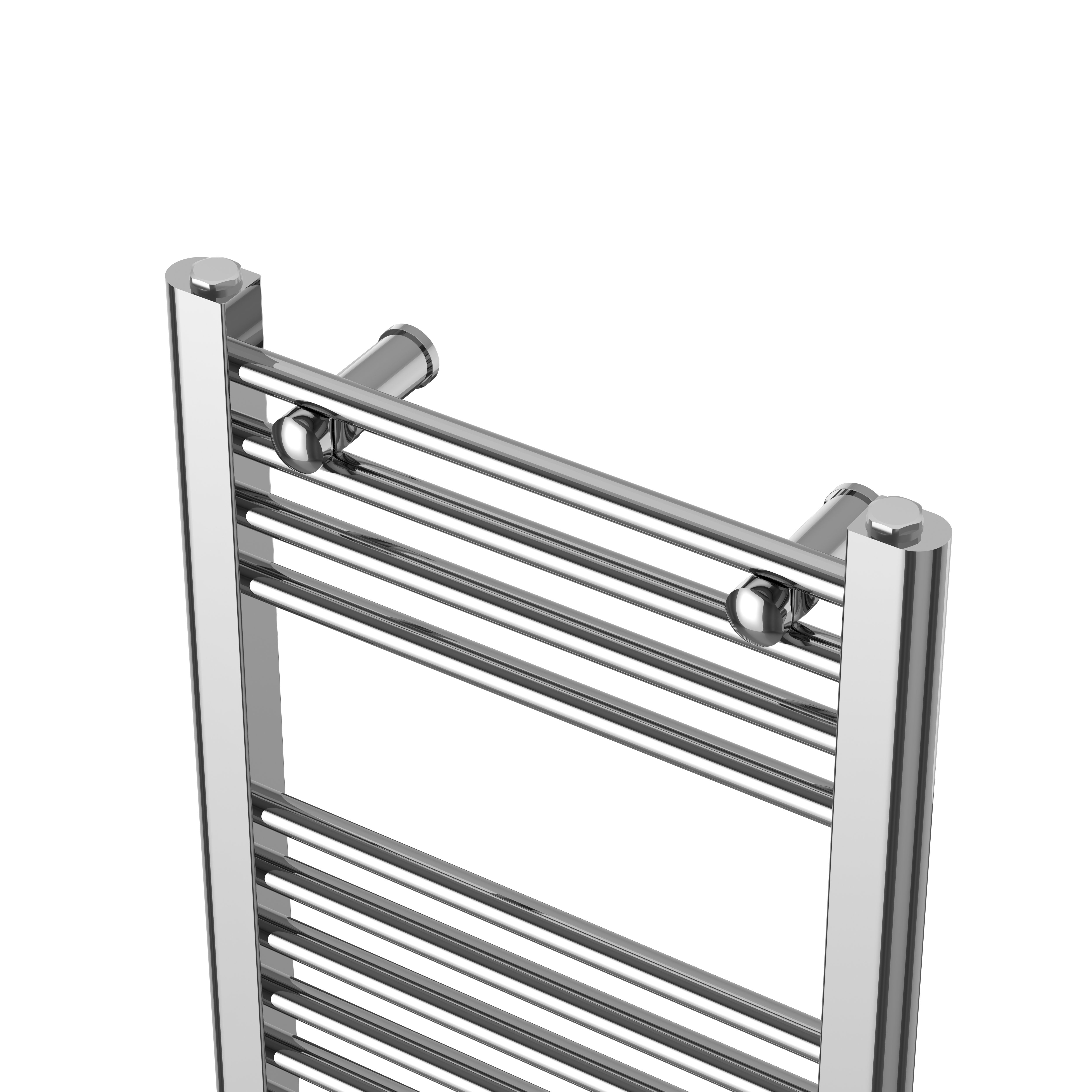 Flomasta Galene Chrome effect Electric Flat Towel warmer (W)400mm x (H)700mm