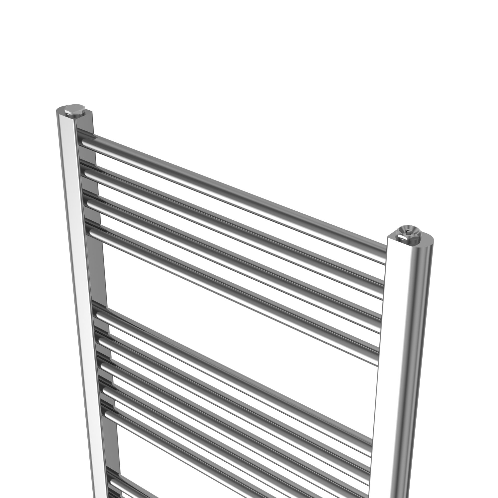 Flomasta Galene Chrome effect Flat Towel warmer (W)500mm x (H)1100mm