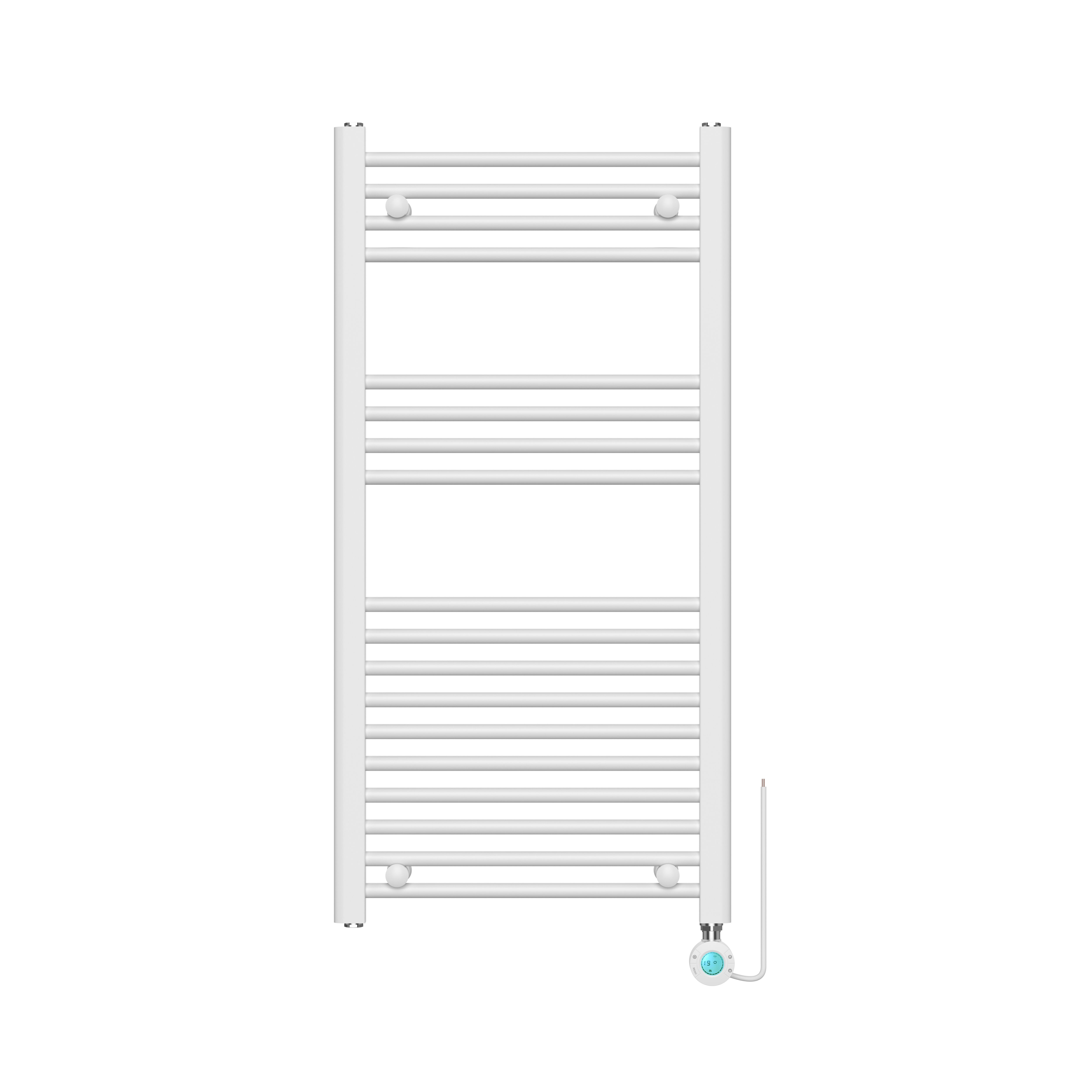 Flomasta Galene White Electric Flat Towel warmer (W)500mm x (H)1000mm