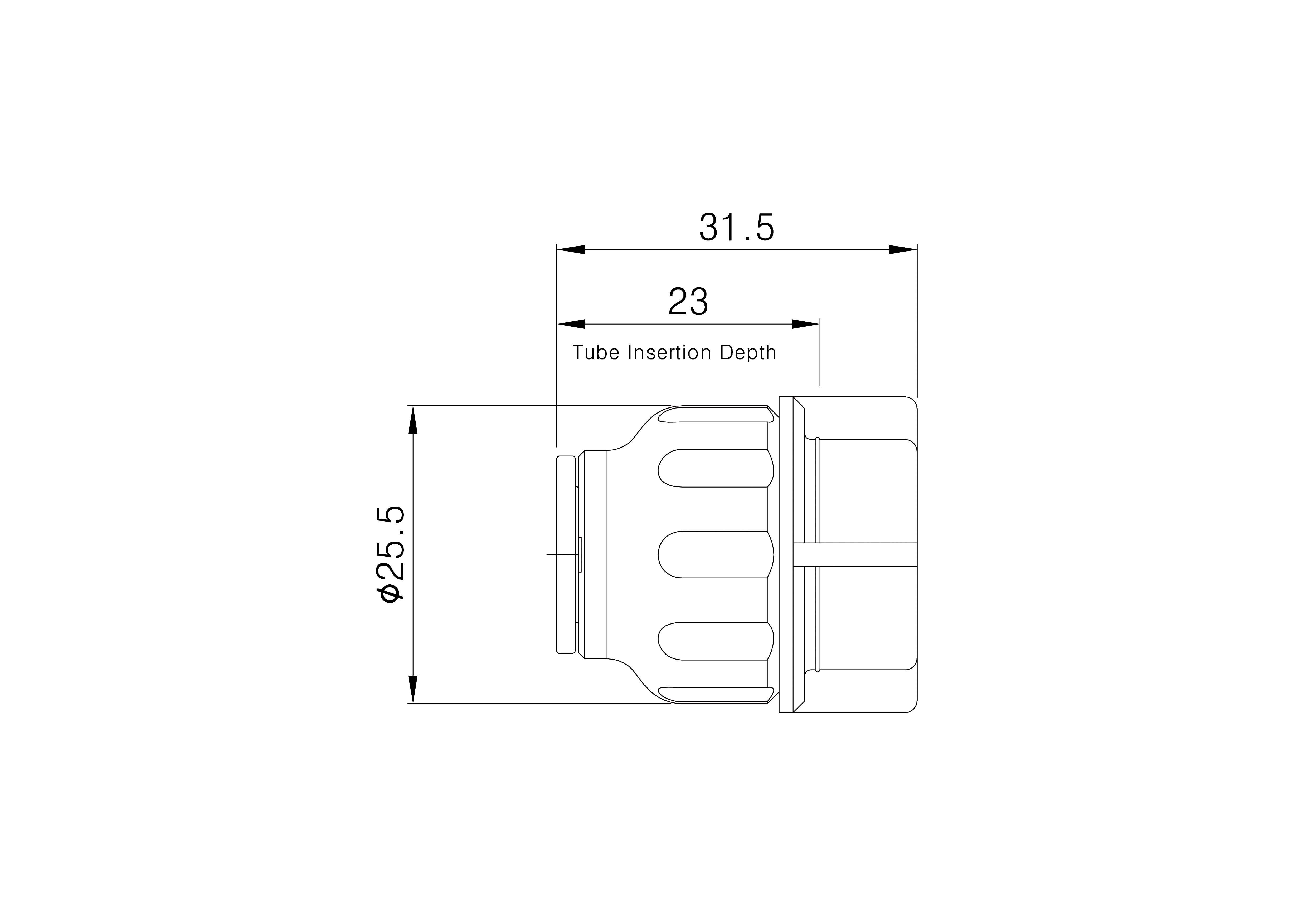 Flomasta PE-X Push-fit Stop end (Dia)10mm (Dia)26mm