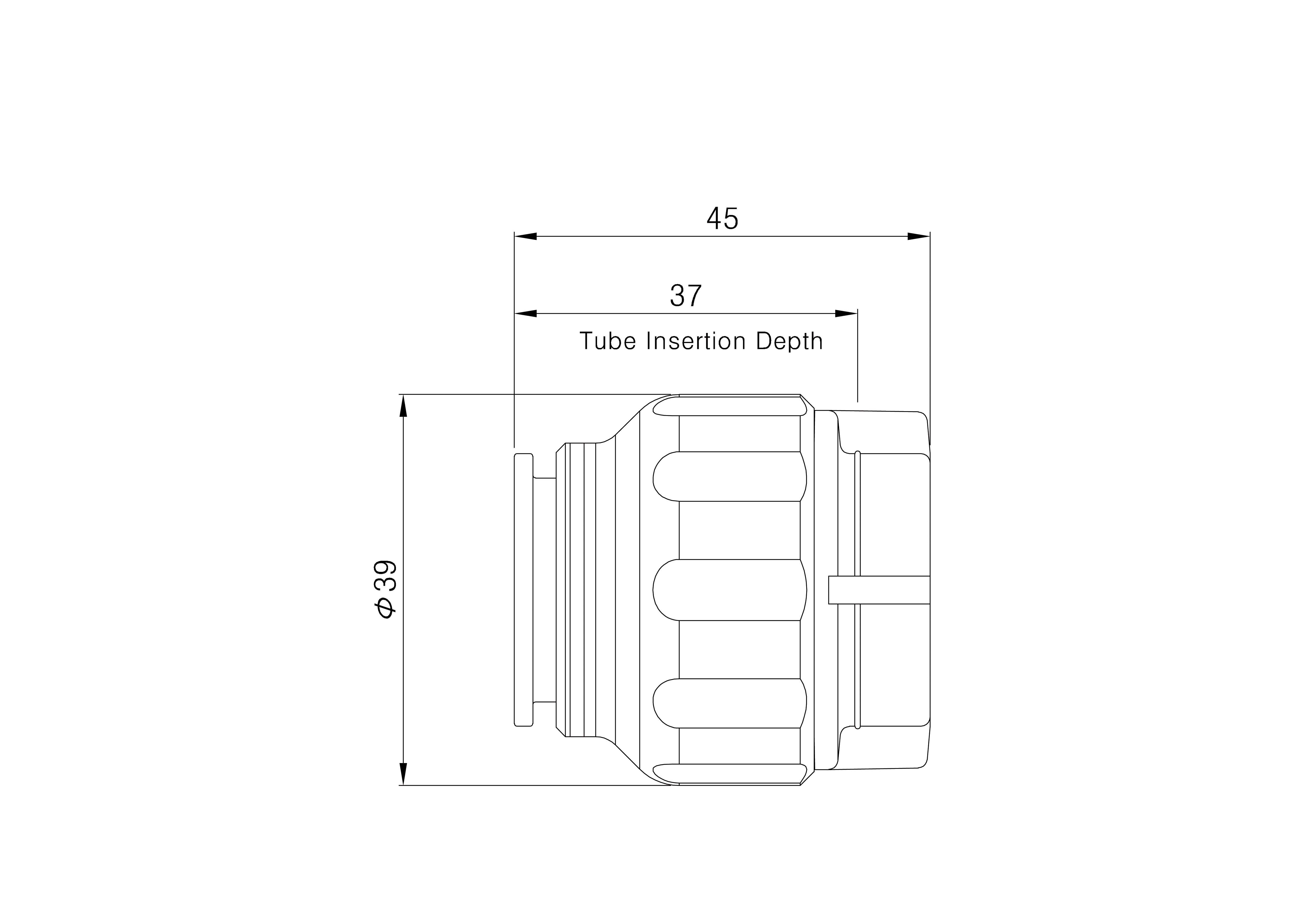Flomasta PE-X Push-fit Stop end (Dia)22mm (Dia)39mm, Pack of 2