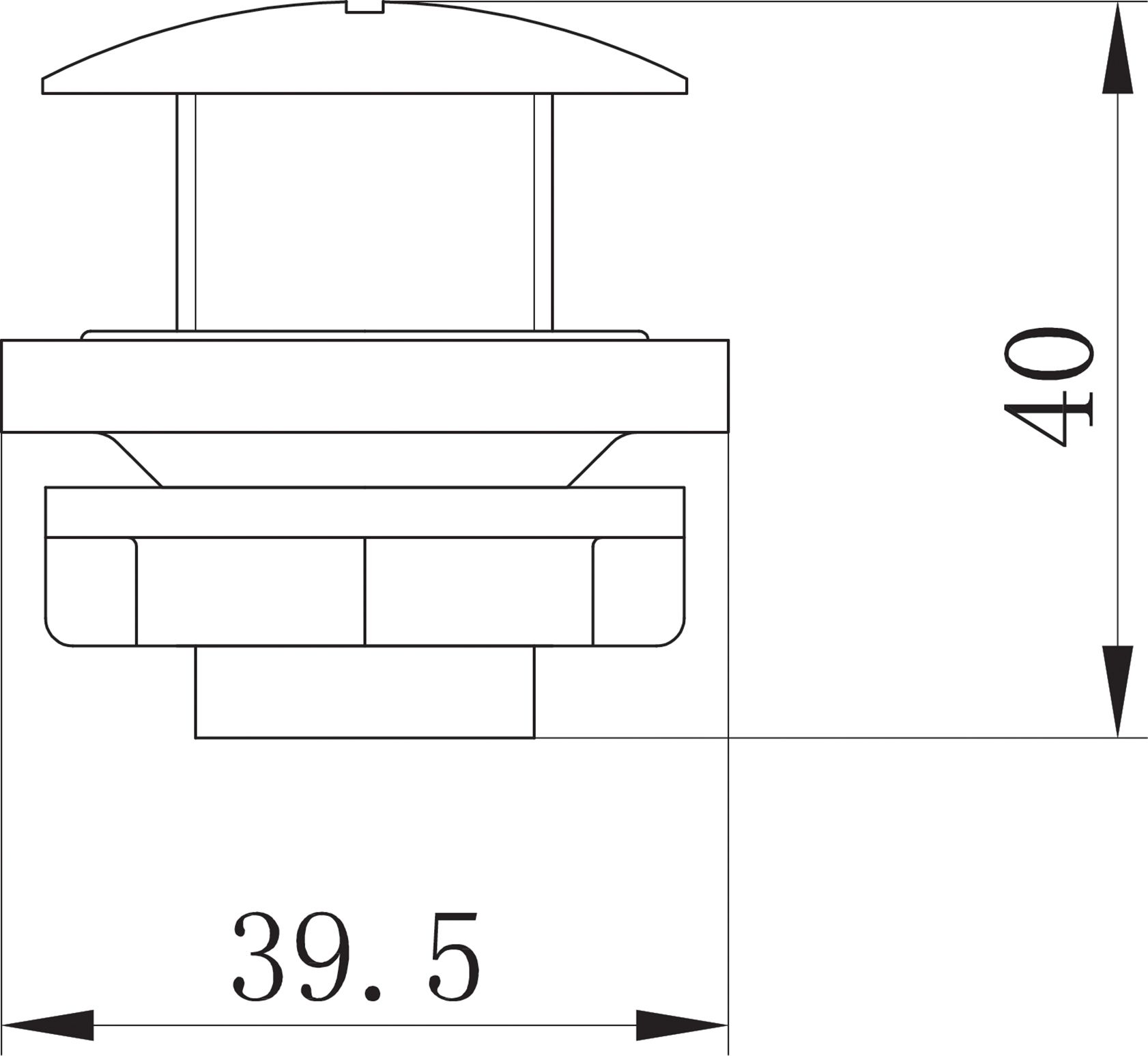 Flomasta Plastic Round Threaded Blanking plug (Dia)25mm ½"