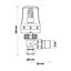 Flomasta Polished Angled Thermostatic Radiator valve (Dia)10mm x ½"