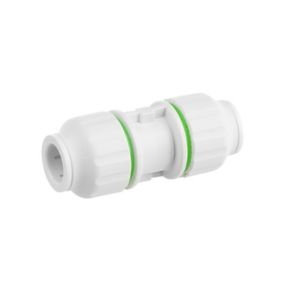 Flomasta Push-fit Equal Pipe fitting coupler (Dia)15mm