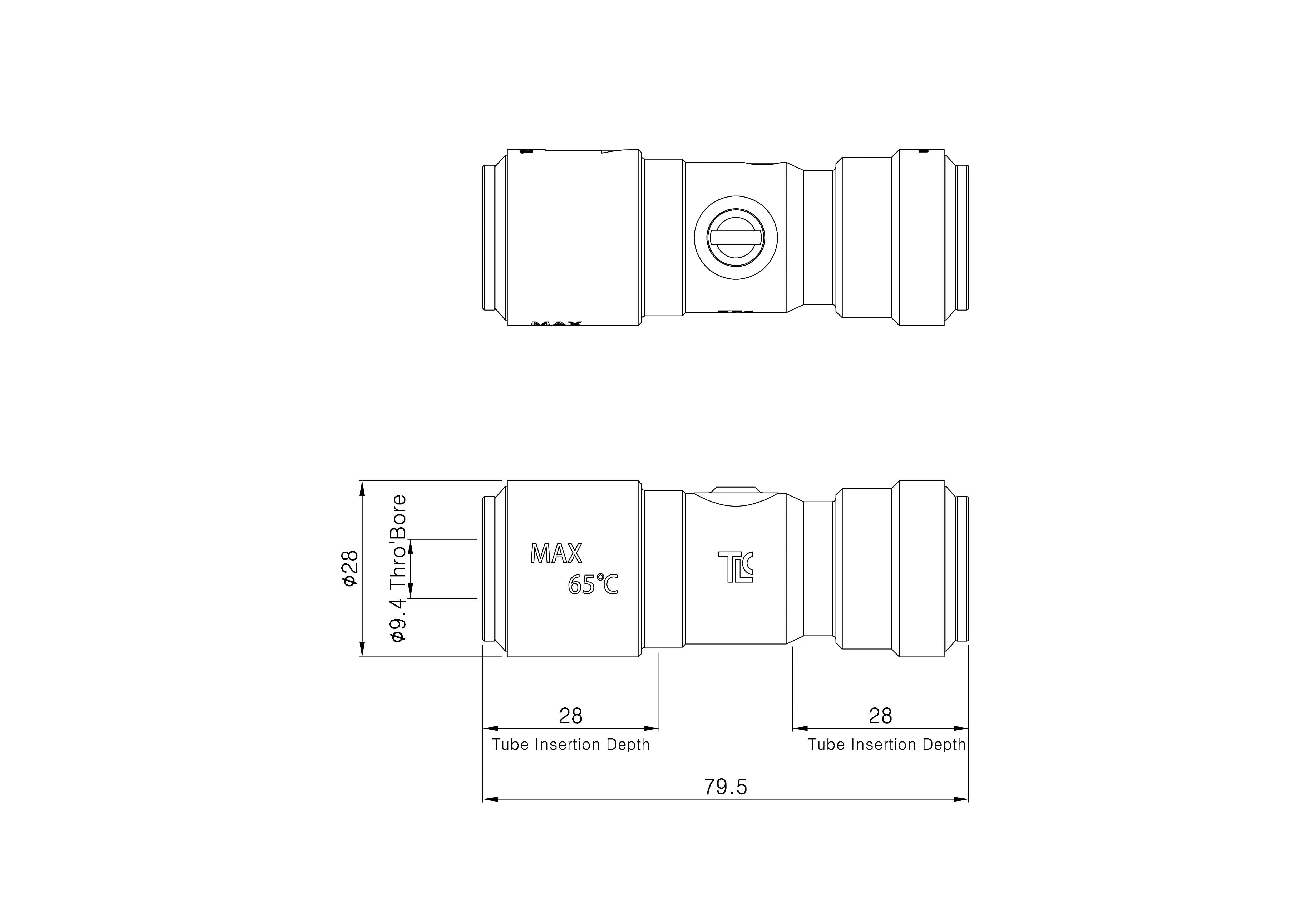 Flomasta Push-fit Isolating Valve (Dia)15mm