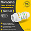 Flomasta Reducing Pipe fitting coupler (Dia)22mm (Dia)15mm, Pack of 2