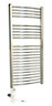 Flomasta Silver Chrome effect Towel warmer (W)500mm x (H)1100mm