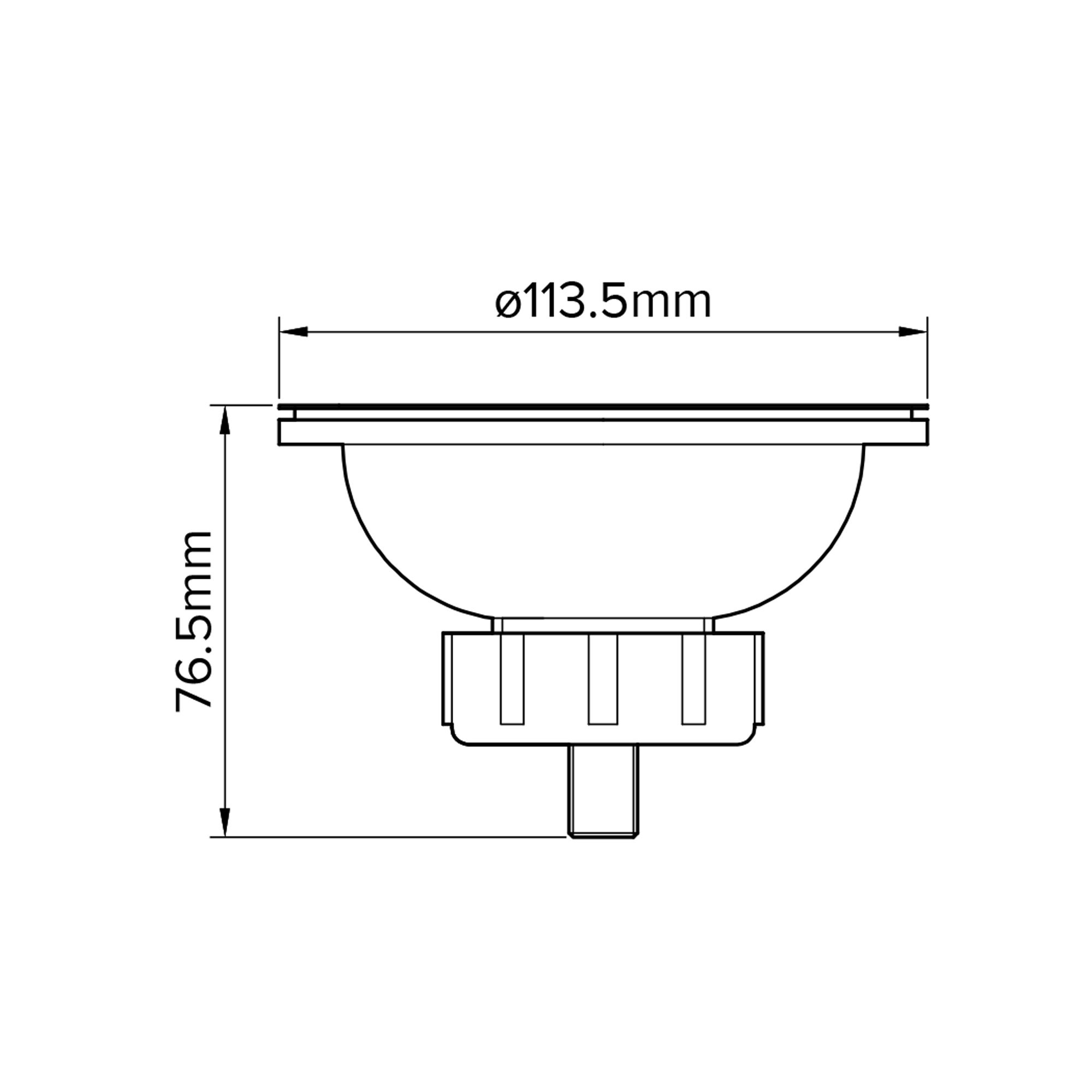 Flomasta Sink waste, (Dia)113.5mm