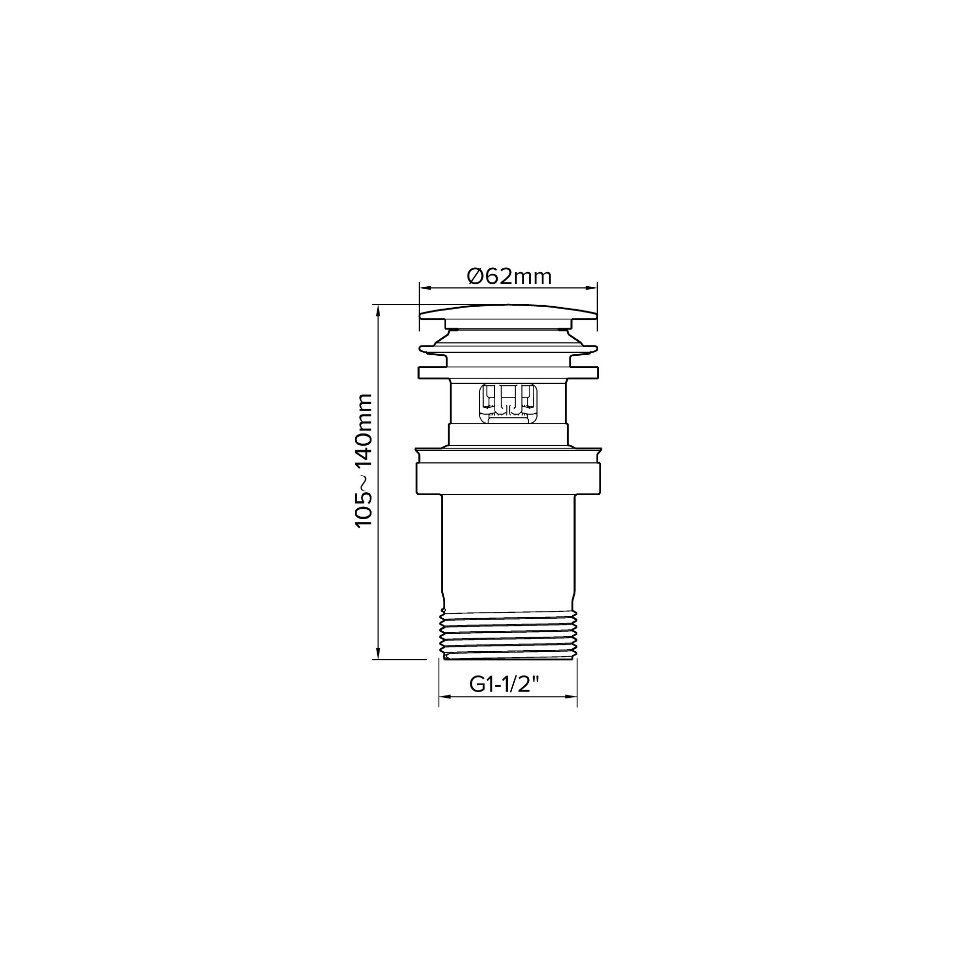 Flomasta Slotted Sprung Basin Waste - (Dia)46mm
