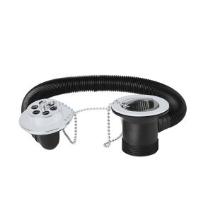 Flomasta Unslotted Plug & chain Bath Waste - (Dia)52mm
