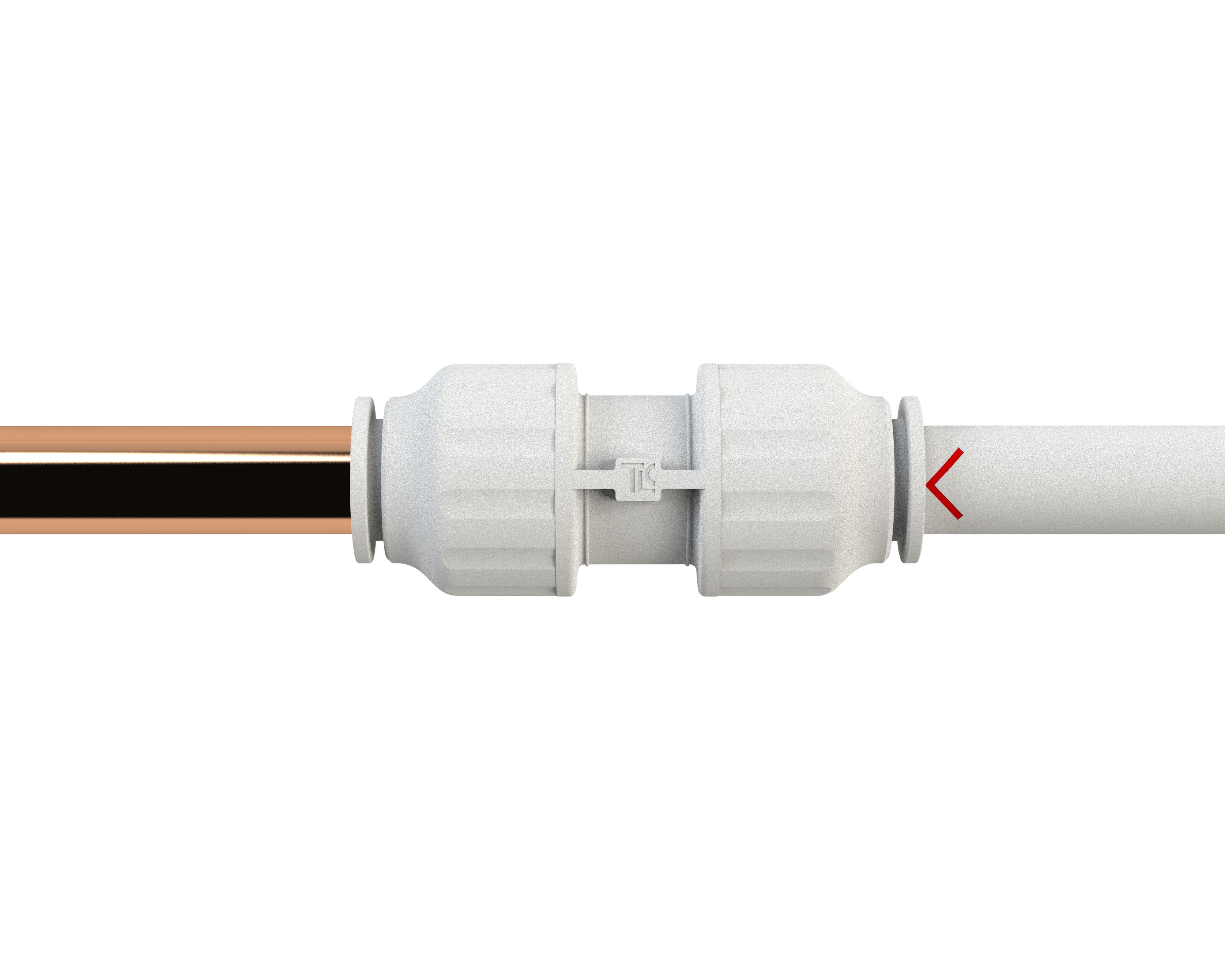 Flomasta White Equal Pipe fitting coupler (L)59mm