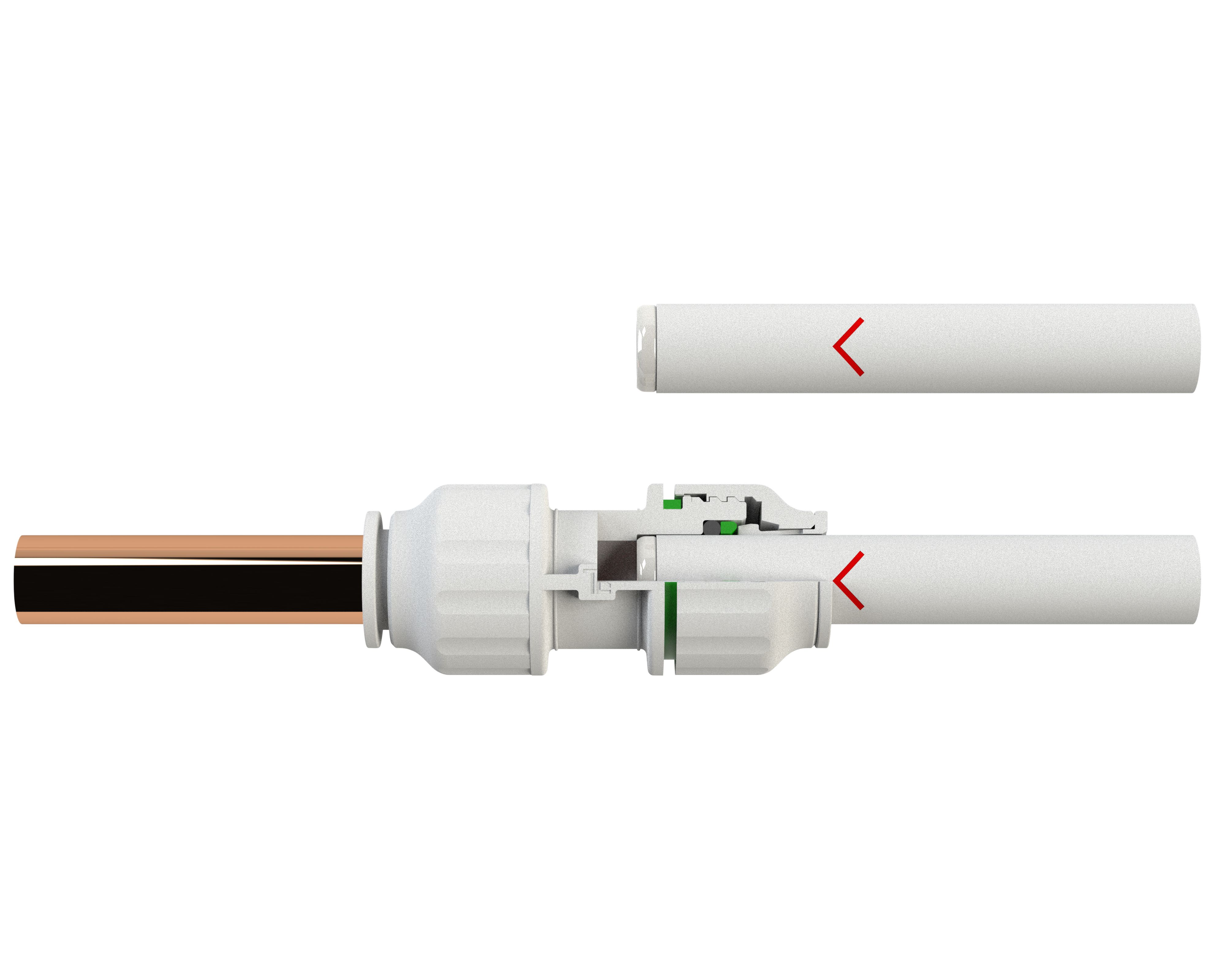 Flomasta White Equal Pipe fitting coupler (L)59mm