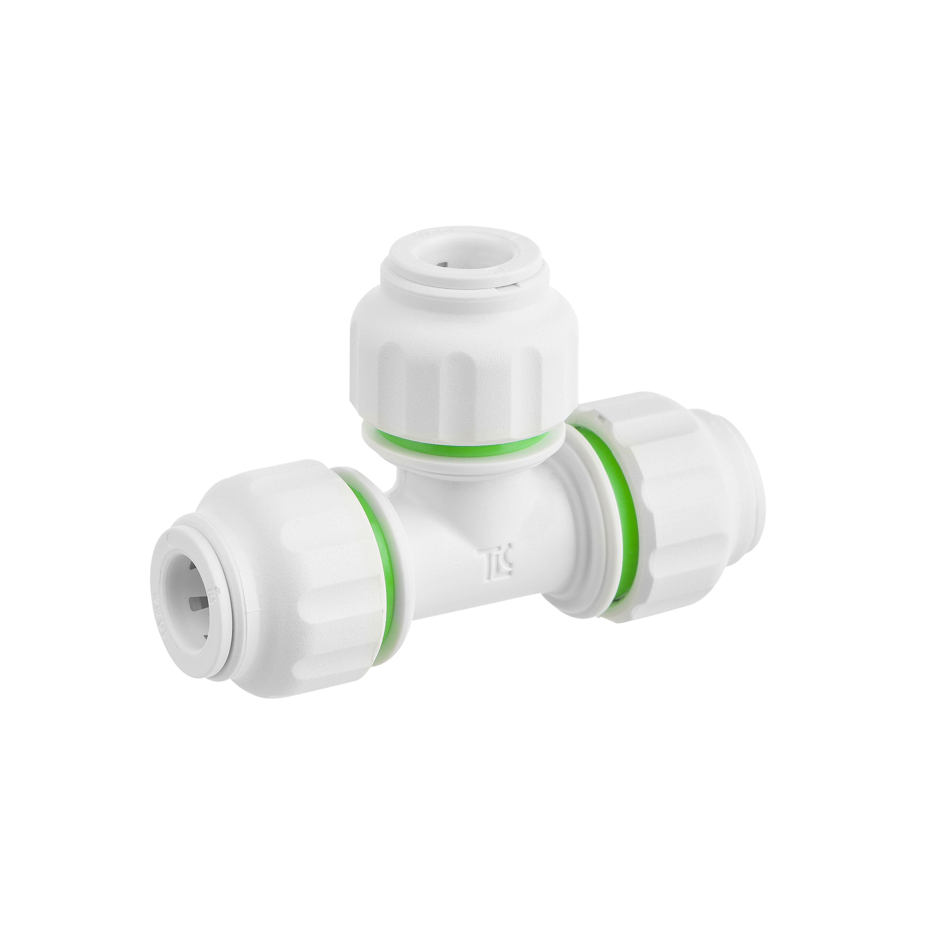 Flomasta White Equal Pipe tee (Dia)10mm x 10mm x 10mm