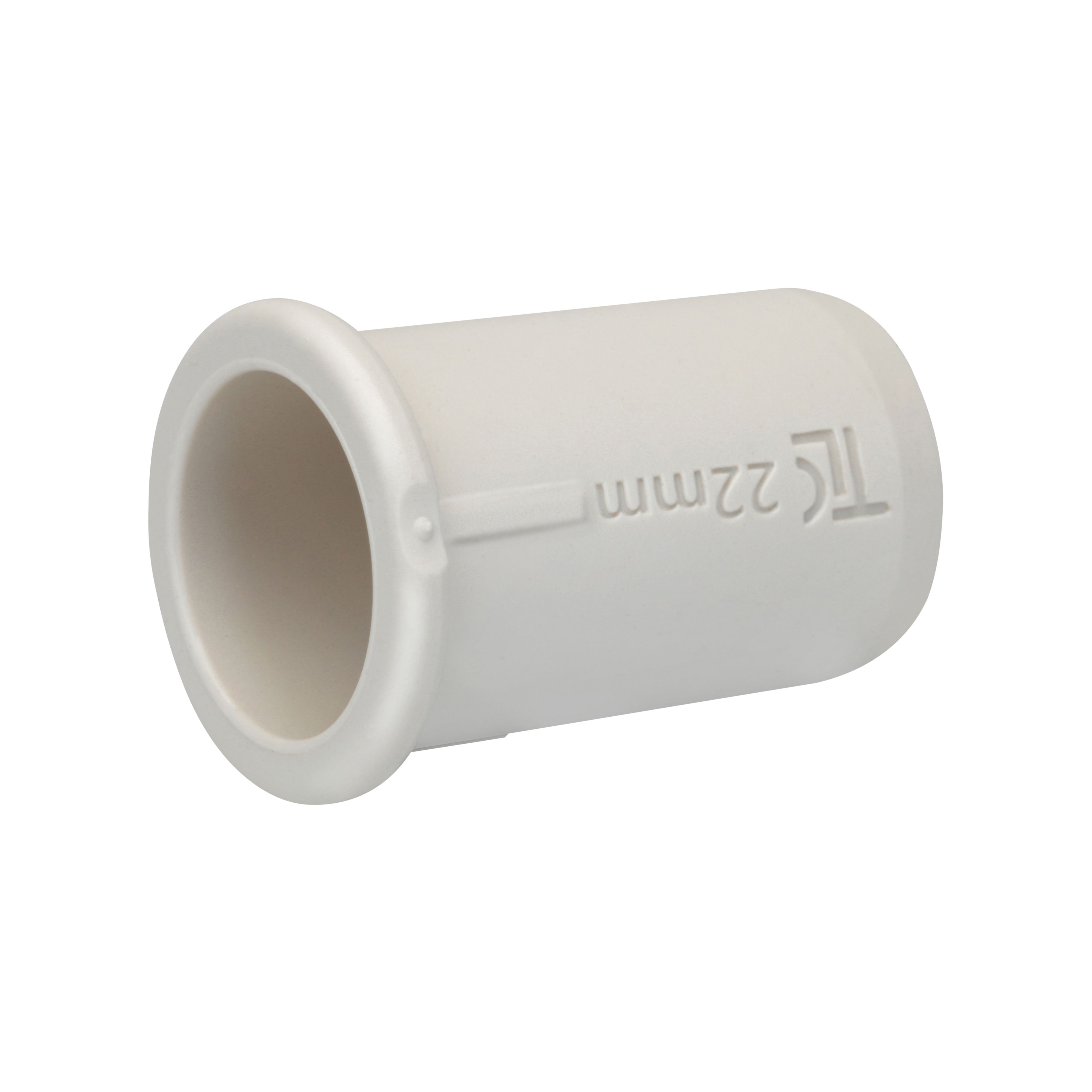 Flomasta White Polysulfone (PSU) Push-fit Pipe insert (Dia)22mm, Pack of 10