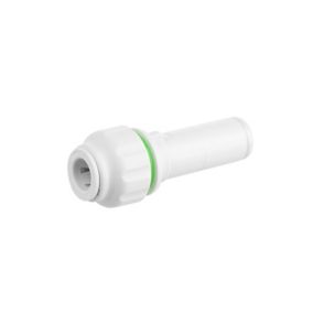 Flomasta White Push-fit Reducing Pipe fitting coupler x 10mm 15mm