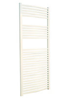 Flomasta White Towel warmer (W)600mm x (H)1500mm