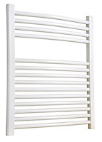 Flomasta White Towel warmer (W)600mm x (H)700mm