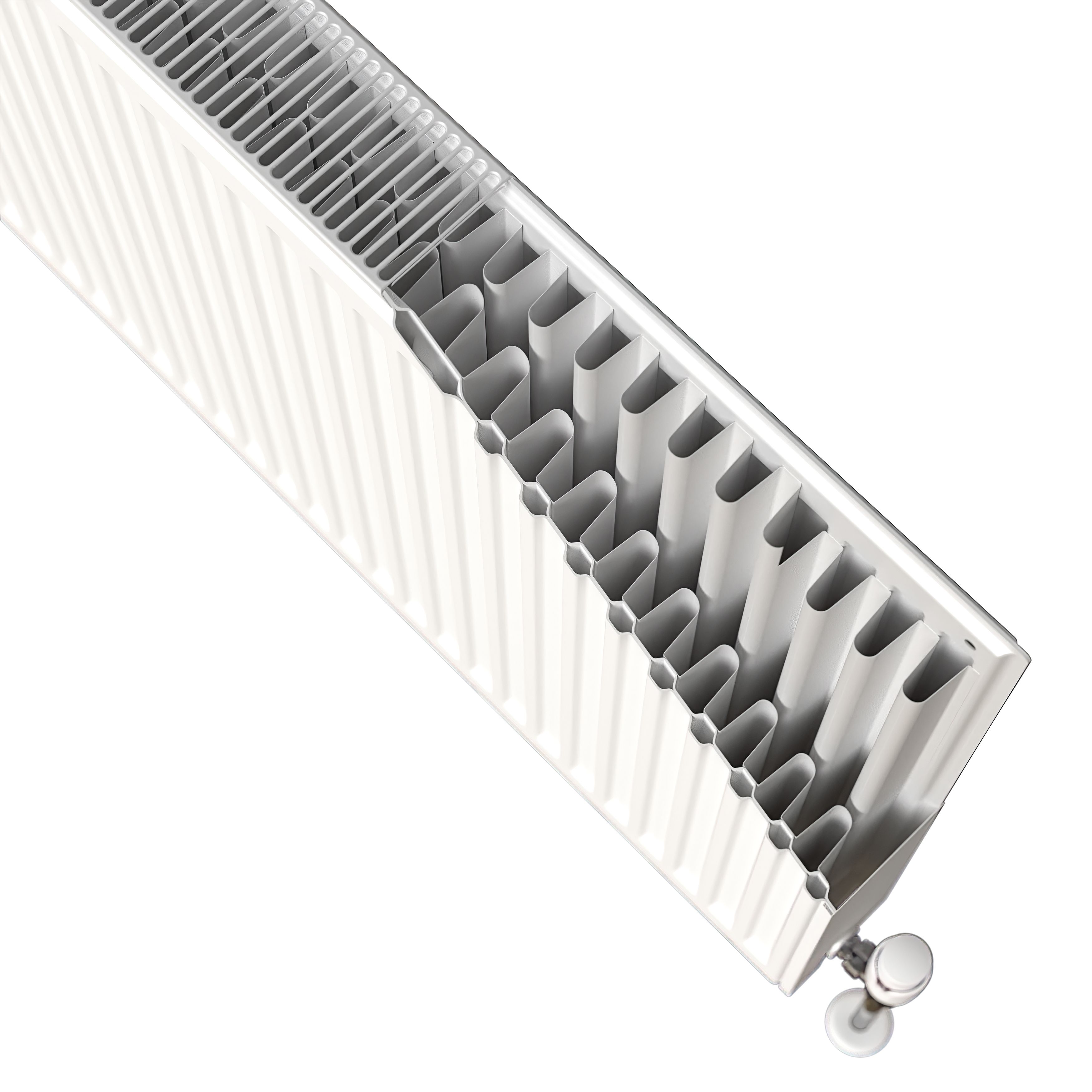 Flomasta White Type 22 Double Panel Radiator, (W)600mm x (H)700mm