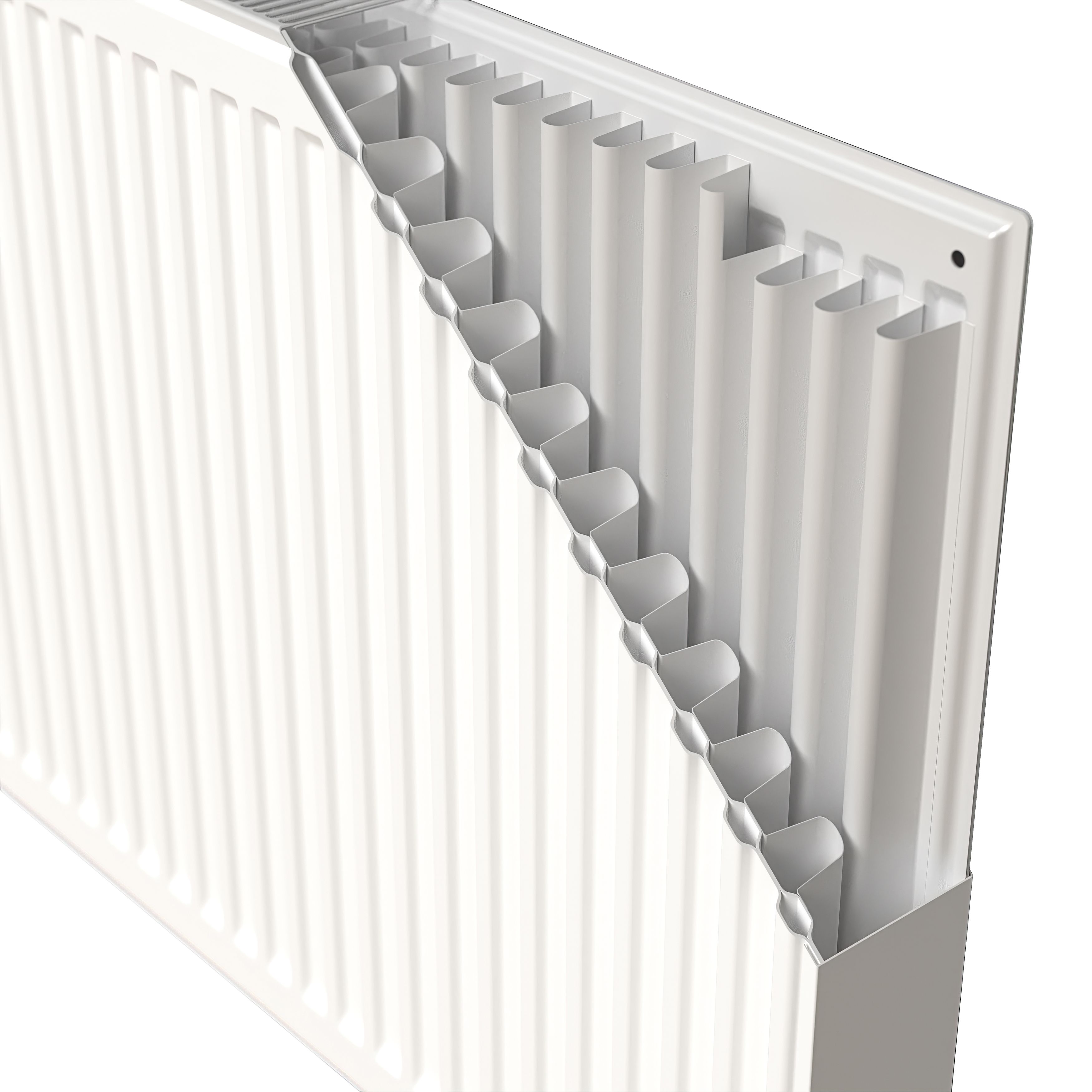 Flomasta White Type 22 Double Panel Radiator, (W)700mm x (H)400mm