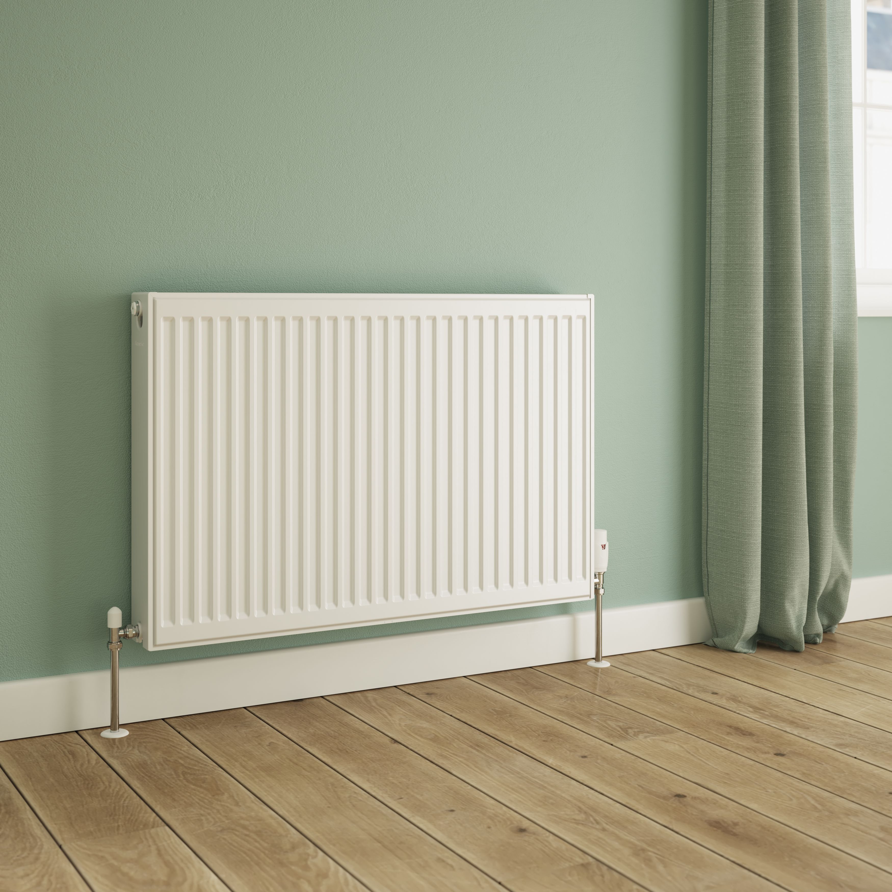 Flomasta White Type 22 Double Panel Radiator, (W)900mm x (H)600mm 
