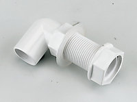 FloPlast Bent tank connector (Dia)21.5mm, Pack of 5