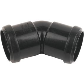 FloPlast Black Push-fit 45° Waste pipe Bend (Dia)40mm