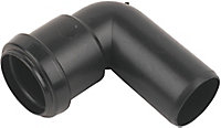 FloPlast Black Push-fit 90° Waste pipe Conversion bend (Dia)32mm