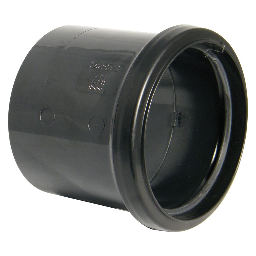 FloPlast Black Push-fit Underground drainage Coupler (Dia)110mm