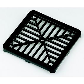 FloPlast Black Square Gutter grid (L)150mm