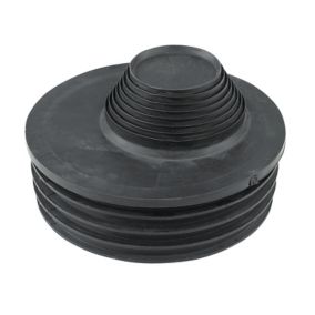 FloPlast Black Waste pipe adaptor, (Dia)110mm
