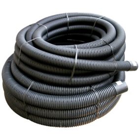 FloPlast Black Waste pipe, (L)25m (Dia)80mm