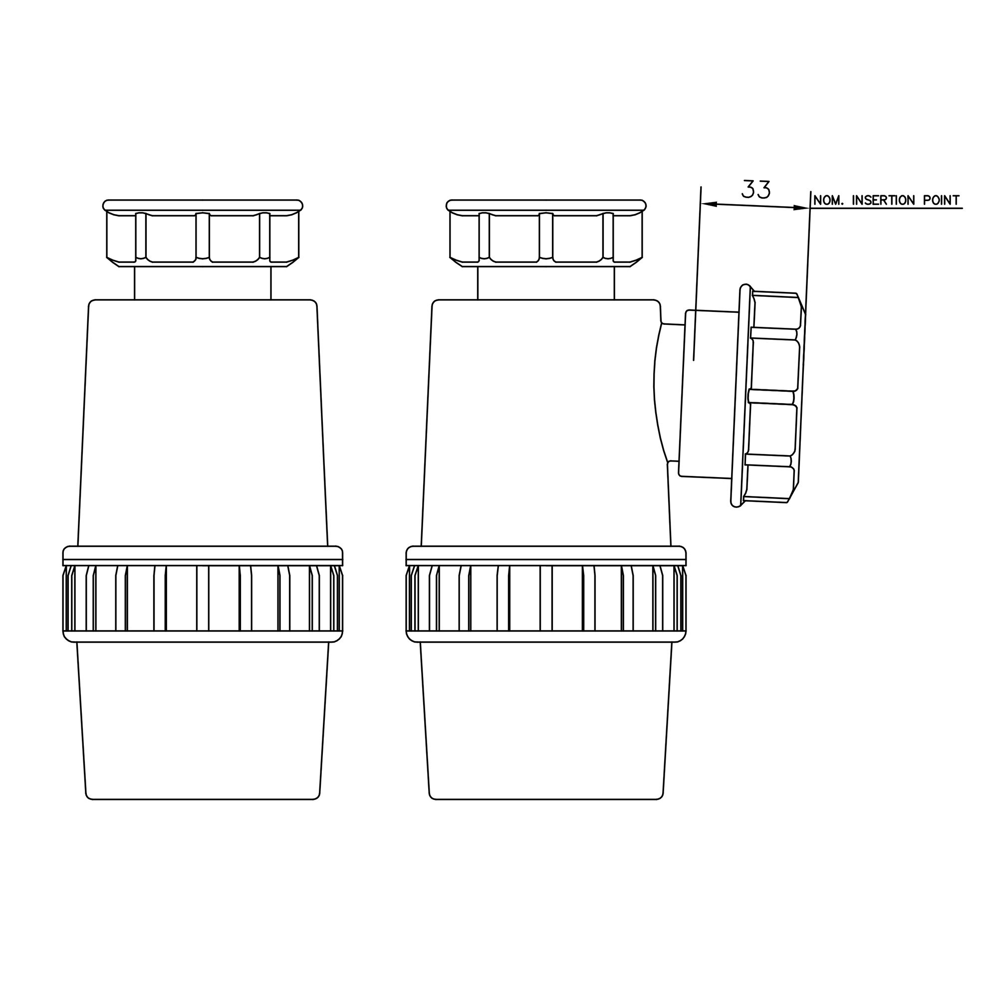 FloPlast Bottle Trap (Dia)40mm