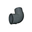 FloPlast Grey Round 92.5° Downpipe bend, (Dia)68mm