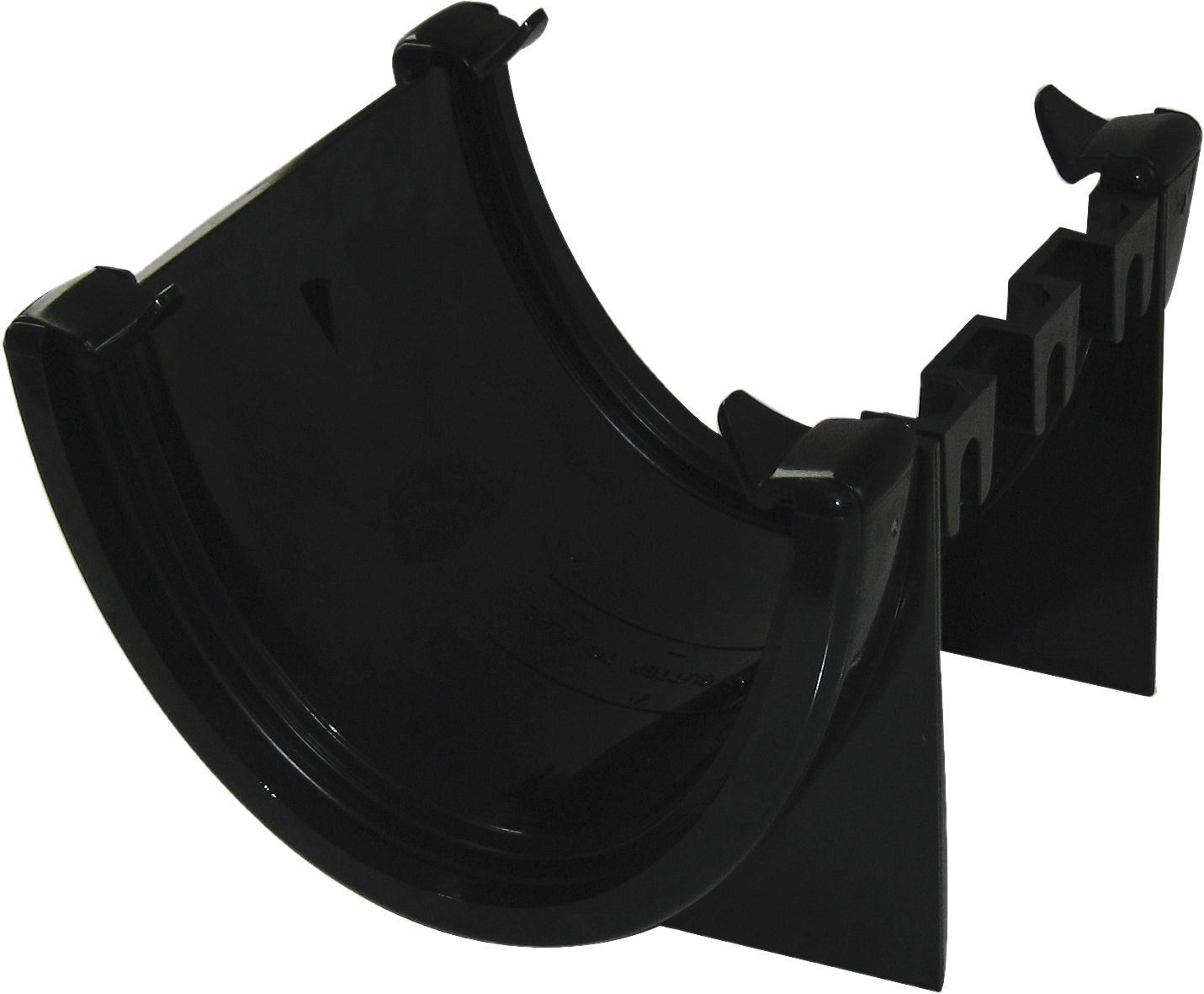 FloPlast Hi-cap Black Half round Union Bracket (Dia) 115mm 1