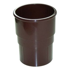 FloPlast Miniflo Brown Half round Gutter socket (L)59mm (Dia)50mm