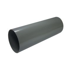 FloPlast Ring seal soil Grey Single socket Soil pipe, (Dia)110mm (L)3000mm