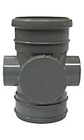 FloPlast Ring seal soil Grey Soil access pipe, (Dia)110mm