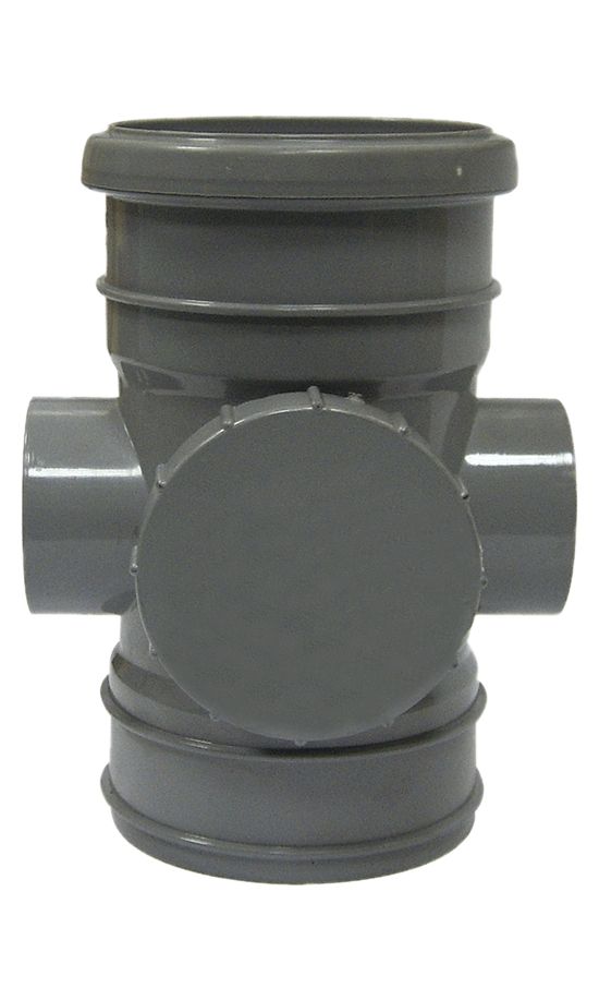 FloPlast Ring seal soil Grey Soil access pipe, (Dia)110mm