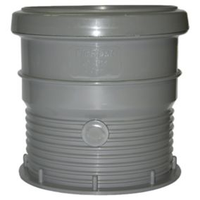 FloPlast Ring seal soil Grey Waste pipe connector, (Dia)110mm