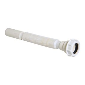FloPlast White Flexible waste pipe (Dia)40mm